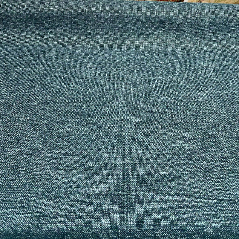 Sampson Ocean Peacock Blue Chenille Performance Upholstery Fabric - Blue Green Tweed Mix, 58" Width (1 Yard)
