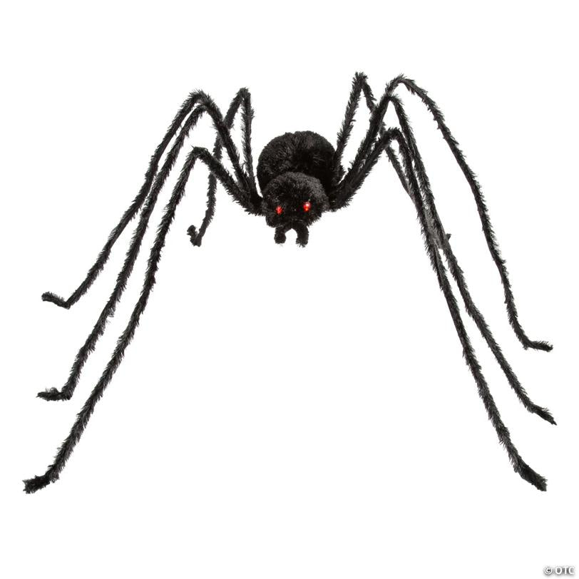 36 1/2" x 5 Ft. 1 3/4" Black Spider with Light-Up Eyes Halloween Decoration