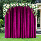 Velvet Backdrop Drape Panel 12 ft x 57 in Magenta/Azalea
