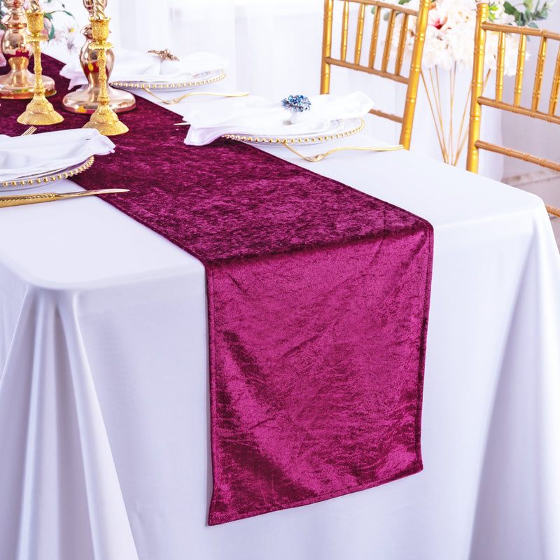 Velvet Table Runner 13x108 Magenta/Azalea