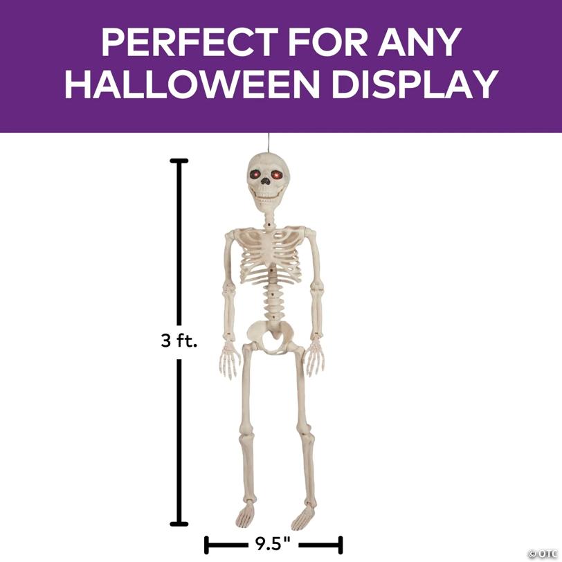36" Animated Posable Skeleton Halloween Decoration