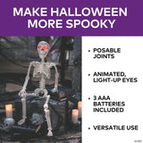 36" Animated Posable Skeleton Halloween Decoration