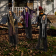 3.6 Ft. Halloween Creepy Old Witches Yard Decoration Set - 3 Pc.