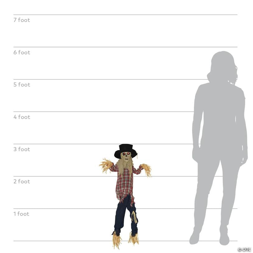 36" Hanging Animated Kicking Scarecrow Decoration