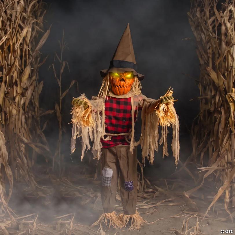 36" Twitching Scarecrow Animated Prop