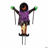 36" Wrong Way Witch Tree Hugger Outdoor Halloween Decoration