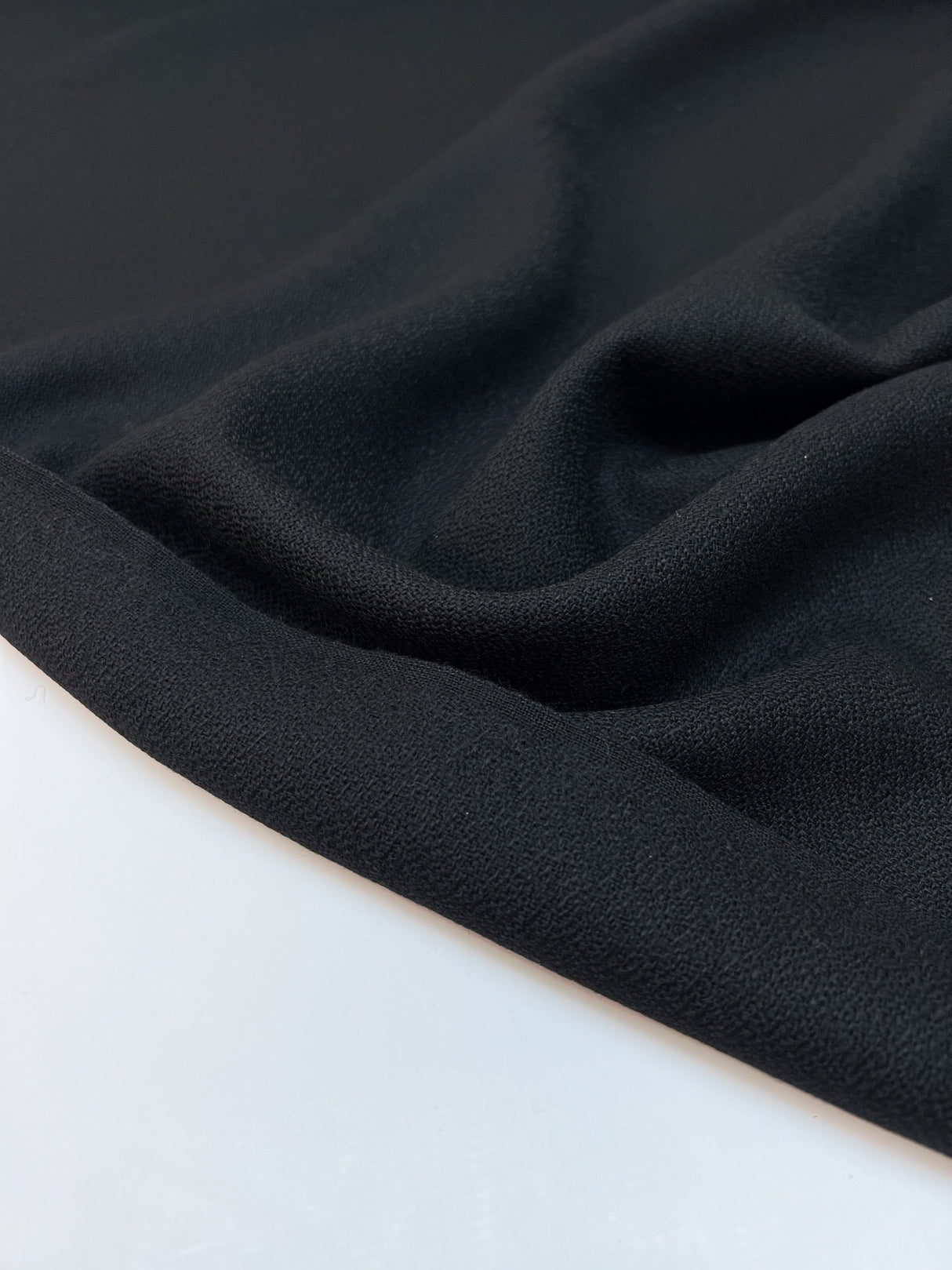 Wool Crepe Fabric Black