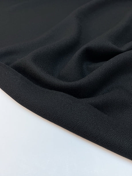 Wool Crepe Fabric Black