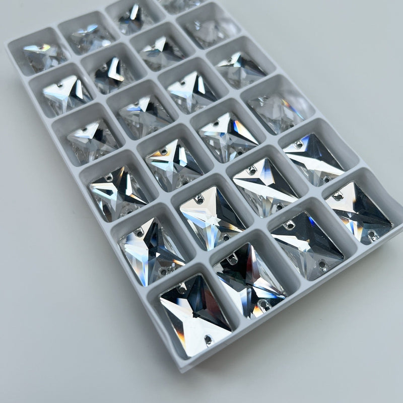 Silver Sewing Notions With Crystals