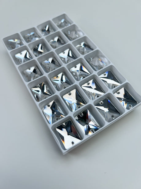 Silver Sewing Notions With Crystals