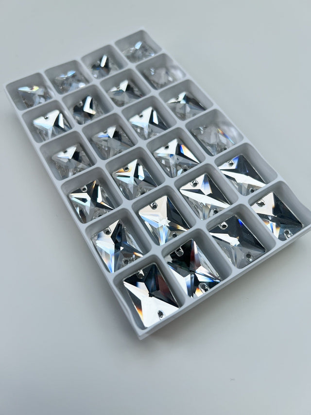 Silver Sewing Notions With Crystals