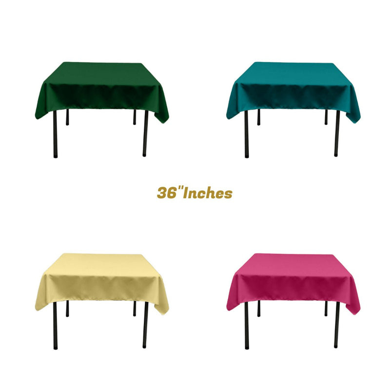 Square Poly Poplin Polyester Fabric - Solid Color, 36" X 36" (1 Piece)