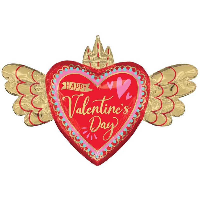 Valentine's Day Wings Foil Balloon
