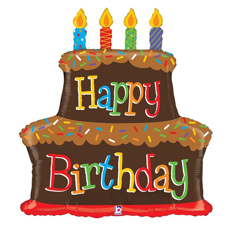 Birthday Chocolate Cake Foil Balloon
