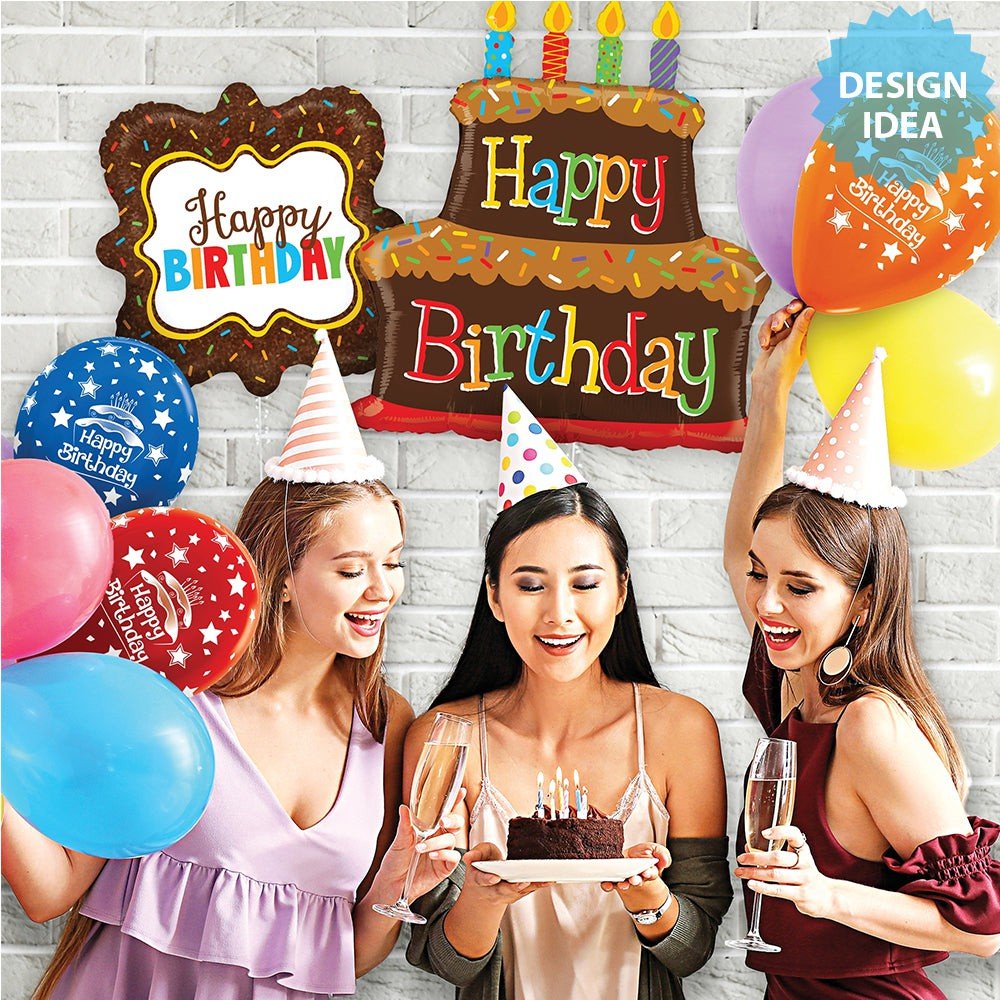 Birthday Chocolate Cake Foil Balloon