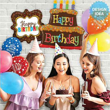 Birthday Chocolate Cake Foil Balloon