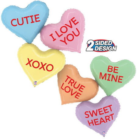 Foil Balloon Conversation Messages Hearts