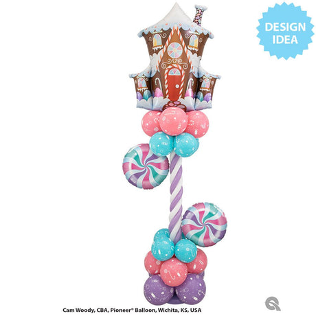 Gingerbread House Foil Balloon