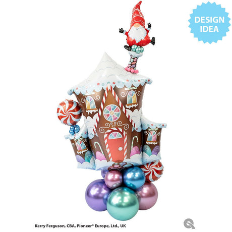 Gingerbread House Foil Balloon