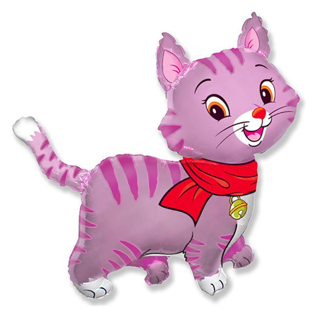 Foil Balloon Lovely Cat Fuchsia
