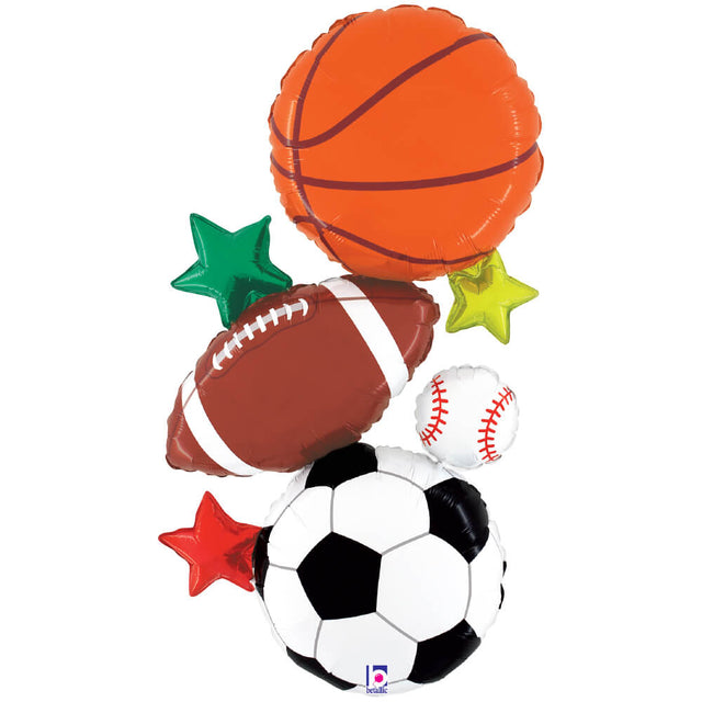 Foil Balloon Multi-Sports Stacker 37 Inch