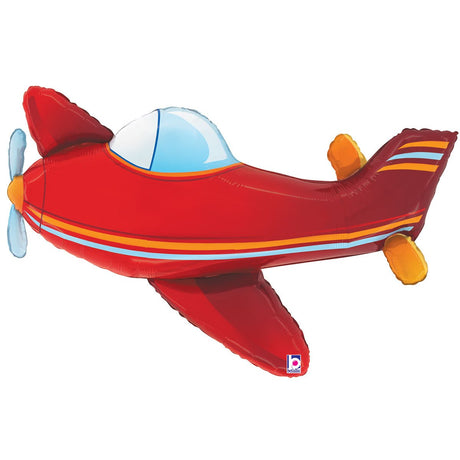 Airplane Foil Balloon 37 Inch Red