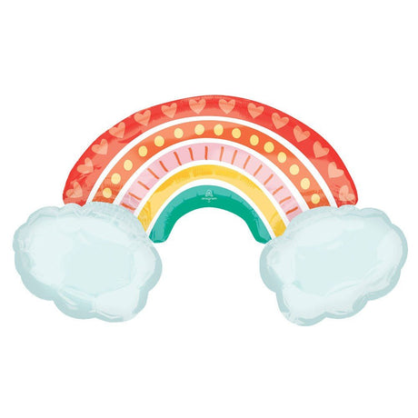 Retro Rainbow Foil Balloon 37 Inch