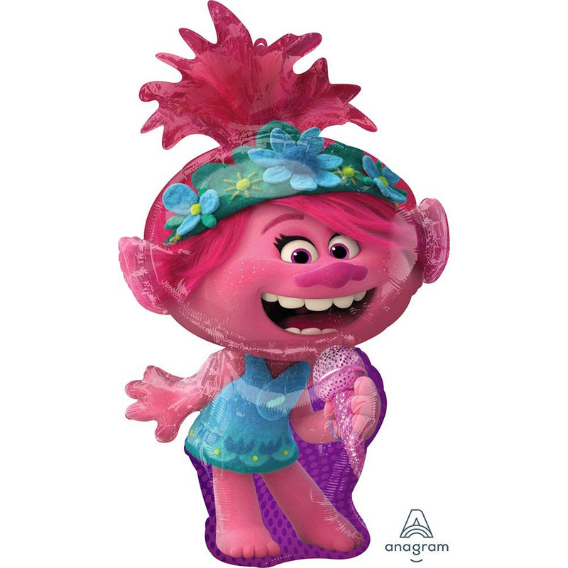 Foil Balloon Girls Trolls World Tour Poppy 37 Inch
