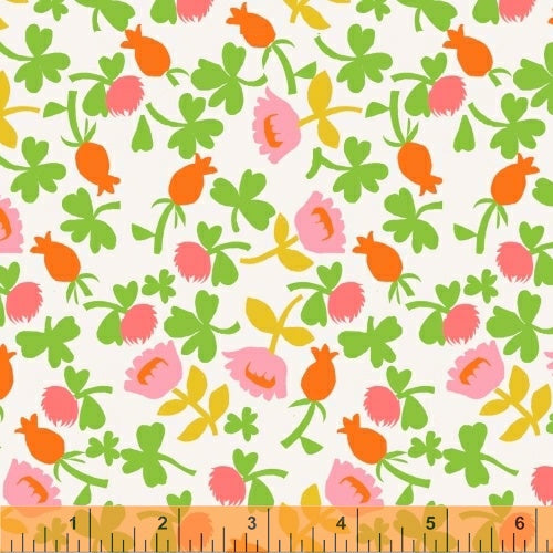 Cotton Knit Calico Floral Pink Colorway