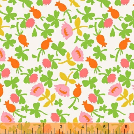 Cotton Knit Calico Floral Pink Colorway
