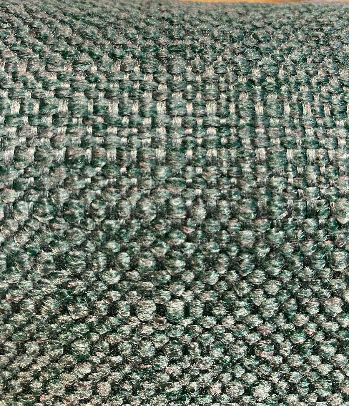Sampson Aegean Green Chenille Performance Upholstery Fabric - Green, Solid, 58" Width (1 Yard)