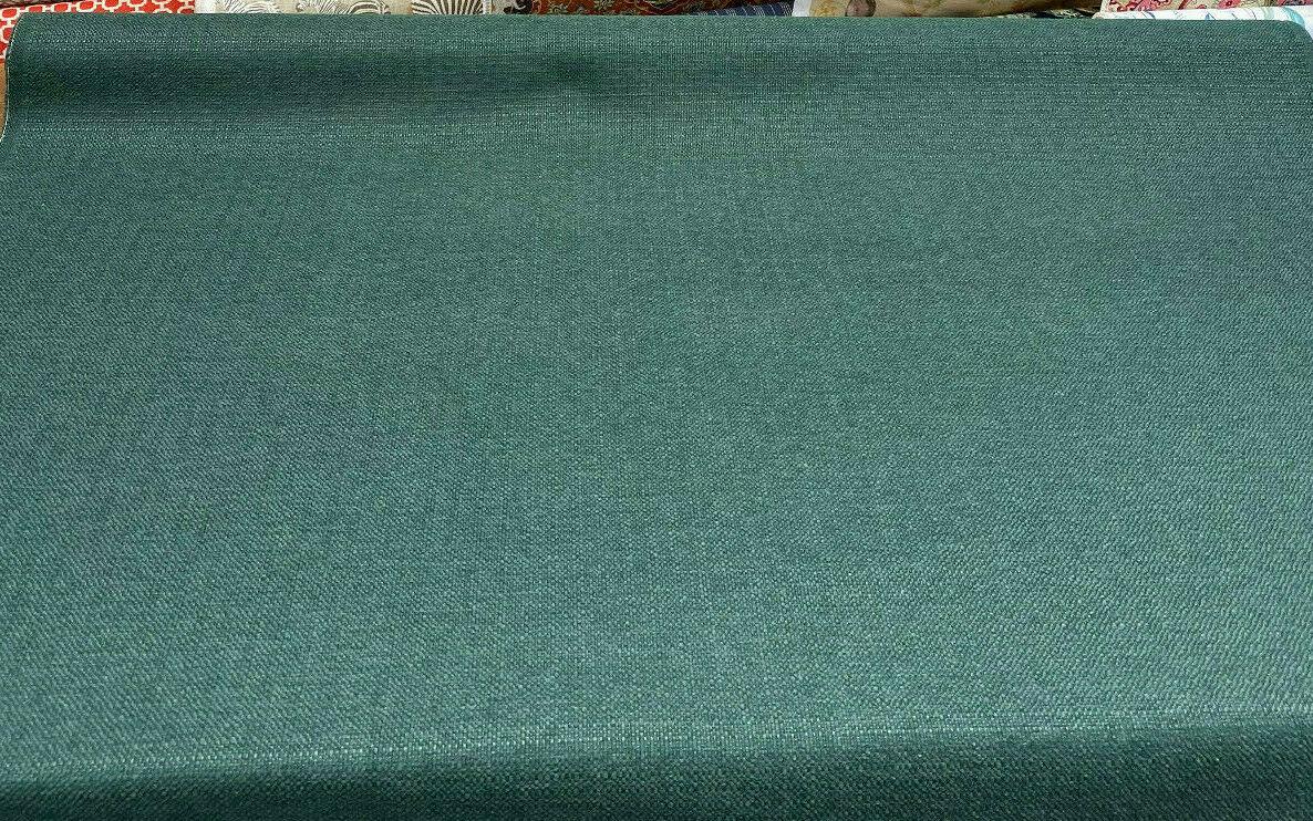 Sampson Aegean Green Chenille Performance Upholstery Fabric - Green, Solid, 58" Width (1 Yard)