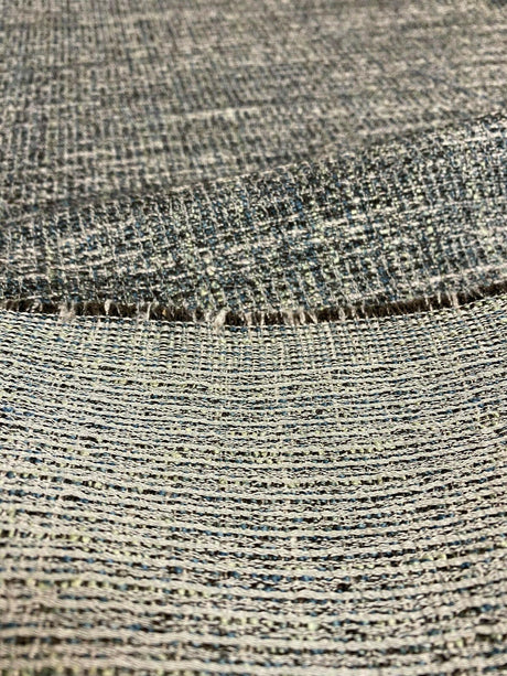 SMC Design Conjure Storm Tweed Polyester Rayon Fabric - Brown Green Tweed, 54" Width (1 Yard)