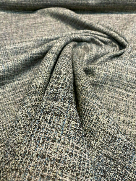 SMC Design Conjure Storm Tweed Polyester Rayon Fabric - Brown Green Tweed, 54" Width (1 Yard)