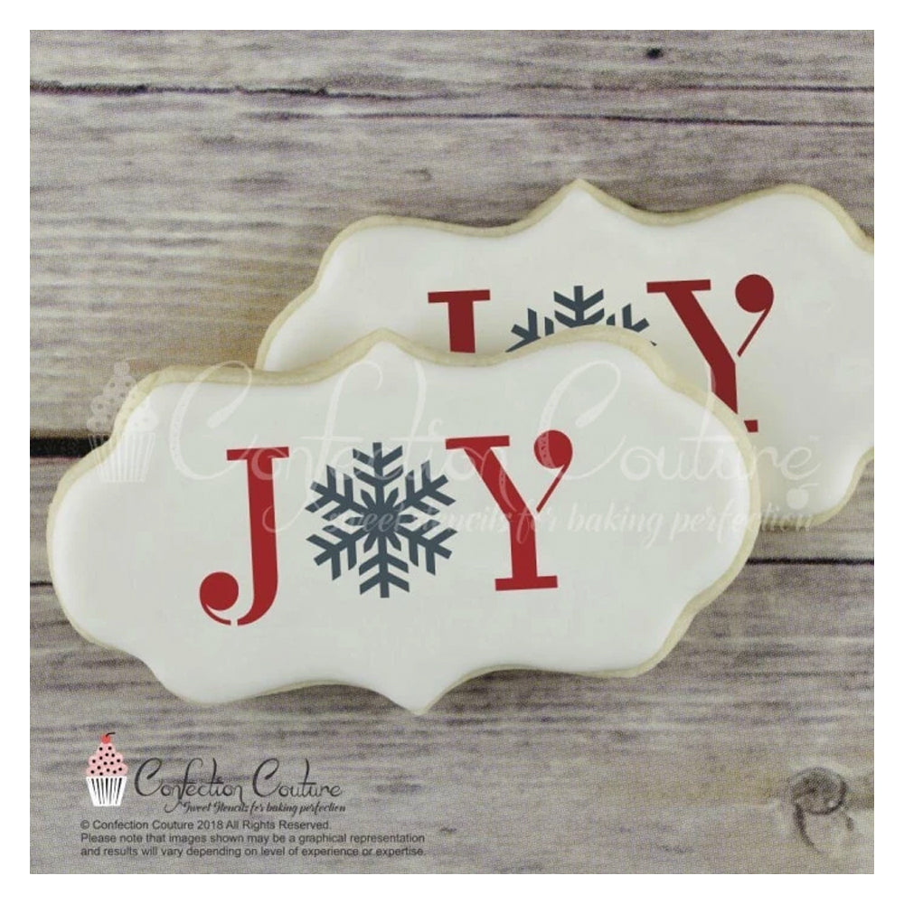 Confection Couture Joy Message Cookie Stencil