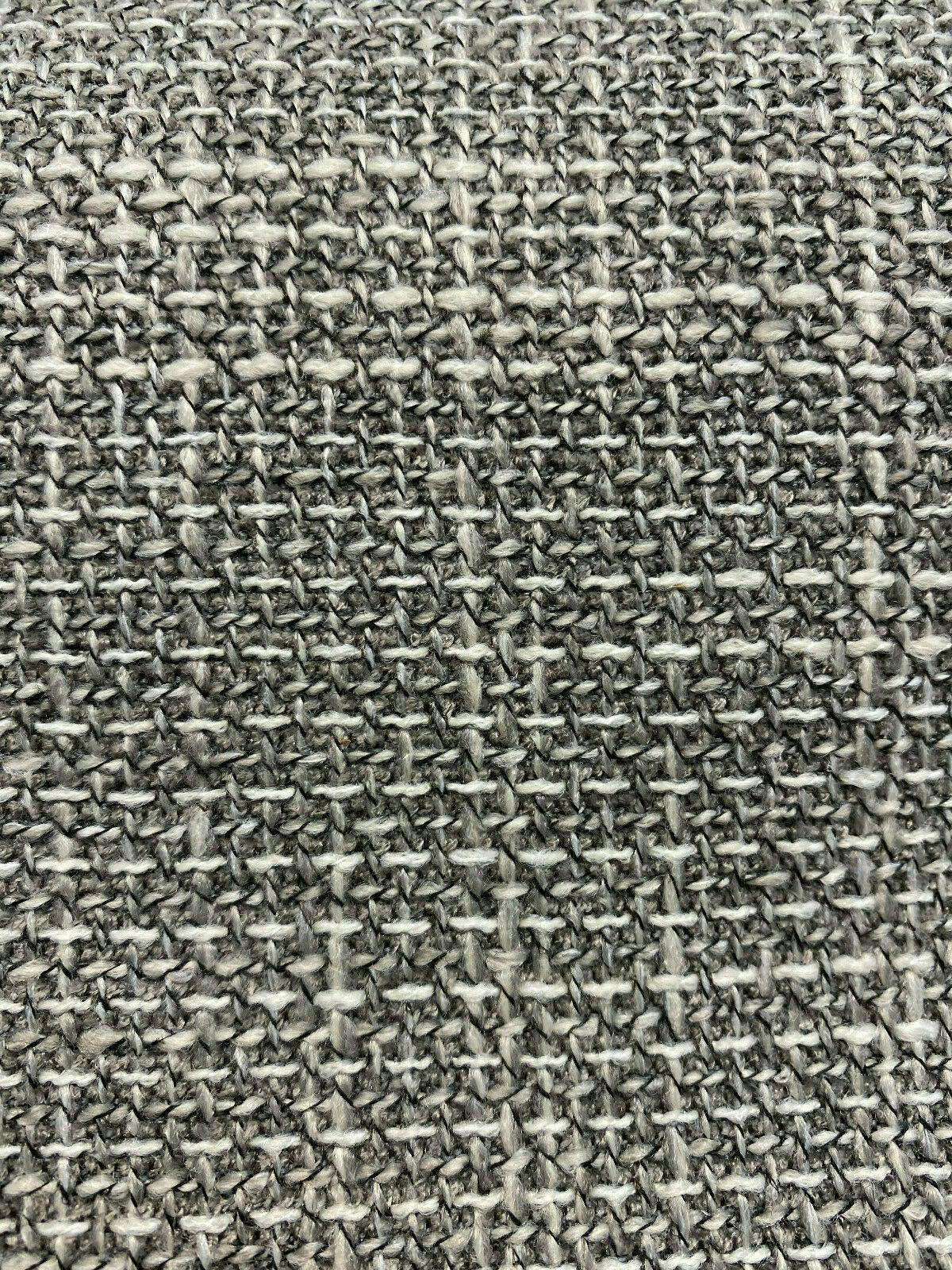 Guntersville Ash Tweed Polyester Upholstery Fabric - Gray Silver Tweed Basketweave, 58" Width (1 Yard)