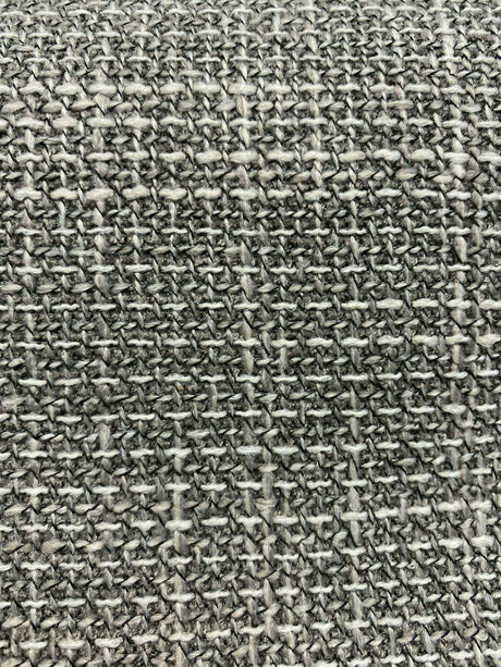 Guntersville Ash Tweed Polyester Upholstery Fabric - Gray Silver Tweed Basketweave, 58" Width (1 Yard)