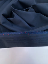 Virgin Wool Blend Striped Blue-Black Fabric