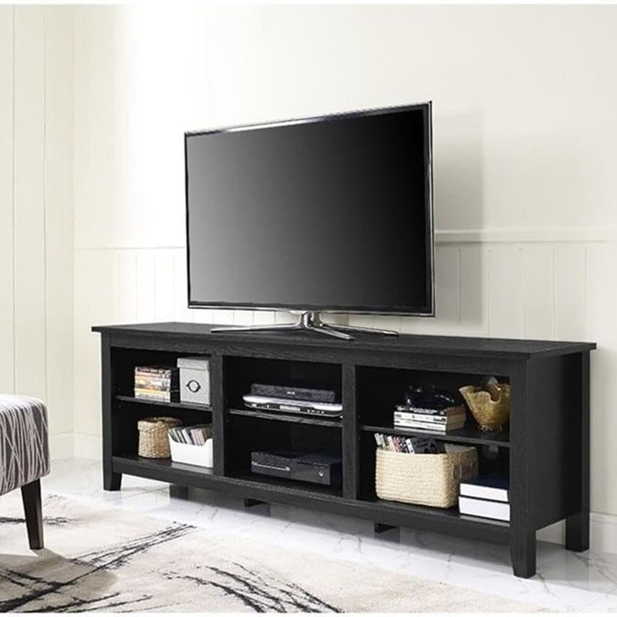 Pemberly Row 70" TV Stand in Black