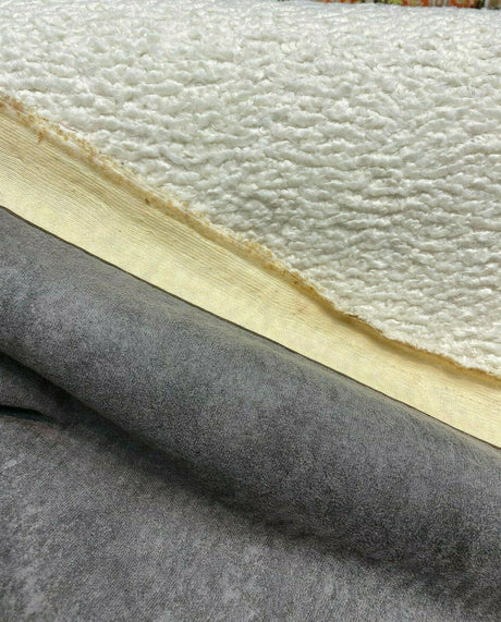 Italian Faux Sheepskin Polyester Fabric - Natural Faux Sheepskin, 60" Width (1 Yard)