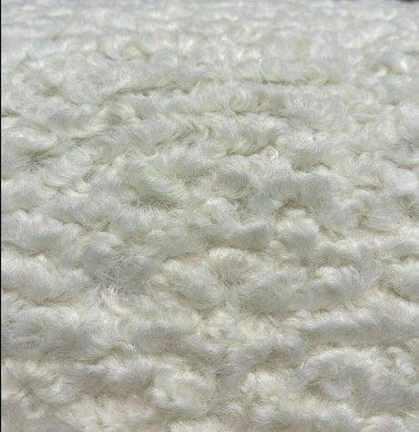 Italian Faux Sheepskin Polyester Fabric - Natural Faux Sheepskin, 60" Width (1 Yard)