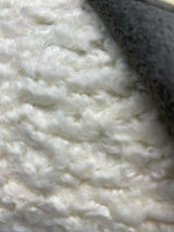 Italian Faux Sheepskin Polyester Fabric - Natural Faux Sheepskin, 60" Width (1 Yard)