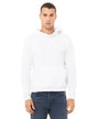 Bella Canvas 3719 Cotton Fleece Hoodie Fabric - White, Unisex Pullover, Kangaroo Pocket, Ribbed Cuffs, White Cord Drawstring (1 Unit)