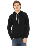 Bella Canvas 3719 Hoodie - Black Pullover Sweatshirt, Black, Unisex Retail Fit (1 Piece)