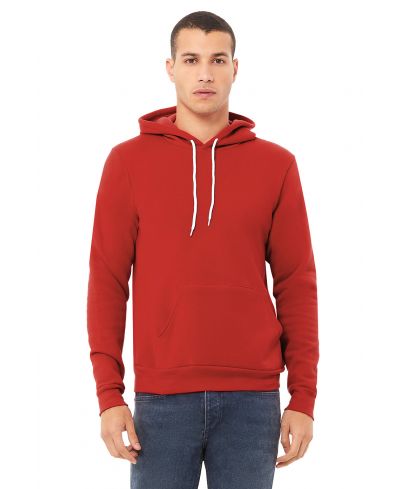 Bella Canvas 3719 Hoodie - Red, Unisex Pullover Sweatshirt Fabric (6 Sizes)
