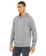 Bella Canvas 3719 Hoodie Cotton Blend Fabric - Athletic Heather, Pullover, Unisex, Side-Seamed, White Cord Drawstring, Kangaroo Pocket, Ribbed Cuffs And Waistband (1 Piece)