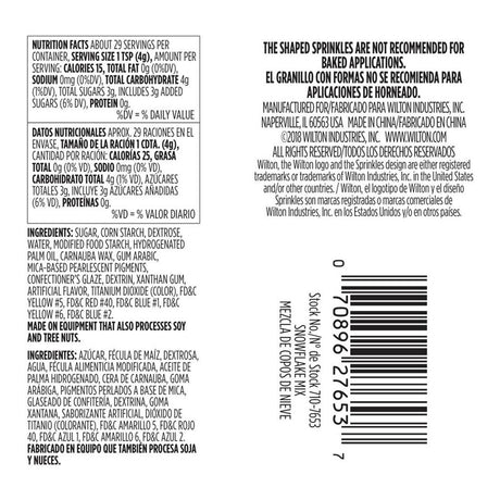 Wilton Snowflake Sprinkle Mix, 4.2 oz.