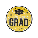 Platos para postre negros "Way to Go Grad" de 7.25 pulgadas, 25 unidades, vajilla para fiesta de graduación.