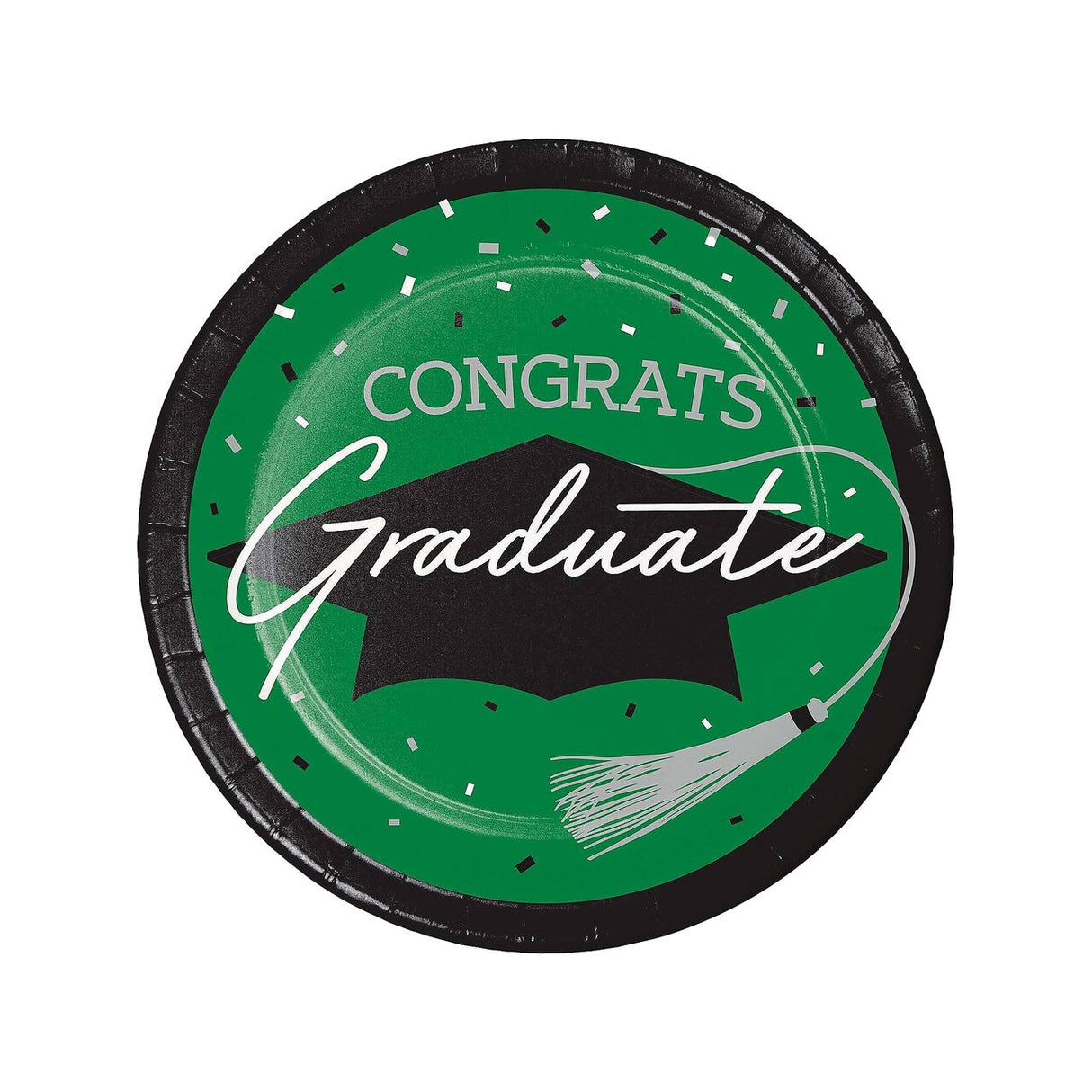 Creative Converting School Spirit Green Graduation Dessert Plates – 54ct
