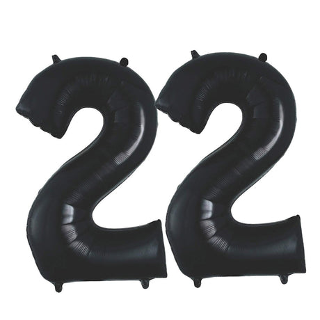 34" Black Number 2 Shaped Mylar Balloon – Fun and Festive for Any Occasion